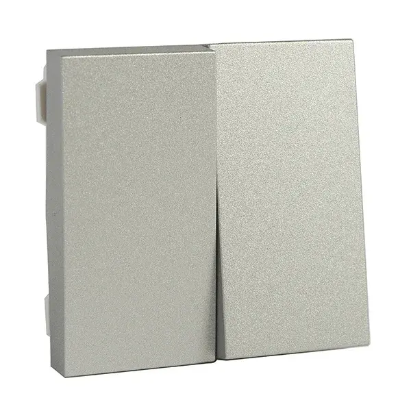 Doble conmutador 2 módulos aluminio schneider