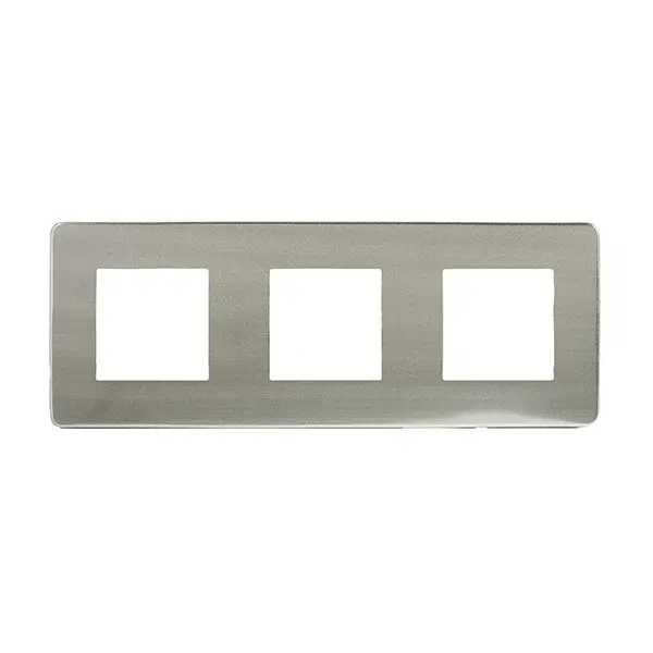 Marco 3 elementos Studio efecto aluminio schneider