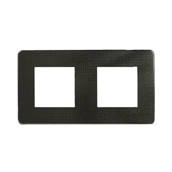 Marco 2 elementos studio metal carbono negro schneider