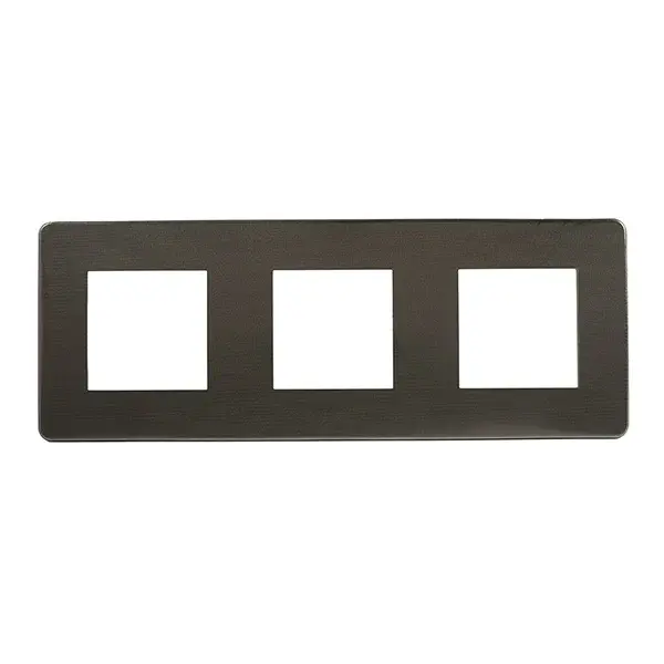 Marco 3 elementos studio metal carbono negro schneider