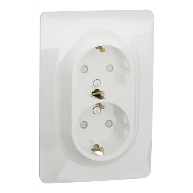 Schuko doble polar schneider