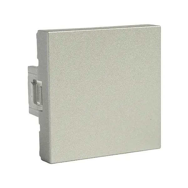 Tapa ciega 2 módulos aluminio schneider