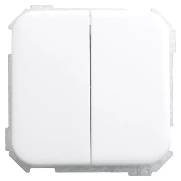 Conmutador doble simon 31 blanco