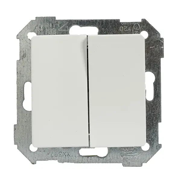 Doble conmutador blanco simon