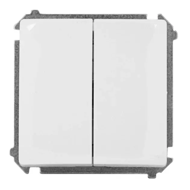 Doble conmutador simon basic blanco