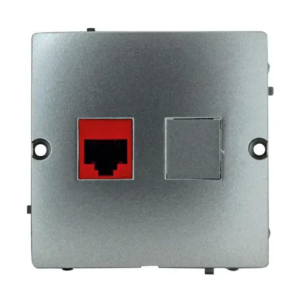 Toma rj45 simon basic aluminio