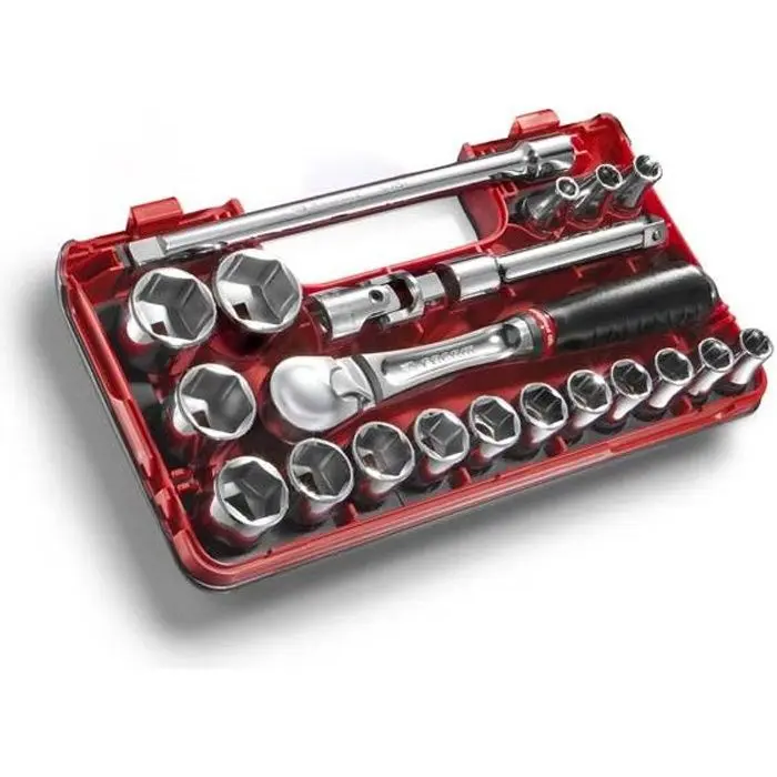 Interruptor Simple Caja de enchufes - facom - 21 piezas 1/2' 6 puntos - dbox - dimensiones 340