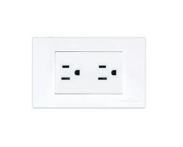 ENCHUFE PLANA DOBLE BLANCO UYUSTOOLS con 2 Puertos USB-C