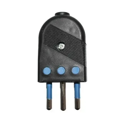 Enchufe Volante Macho Versátil 10A 250V NEGRO