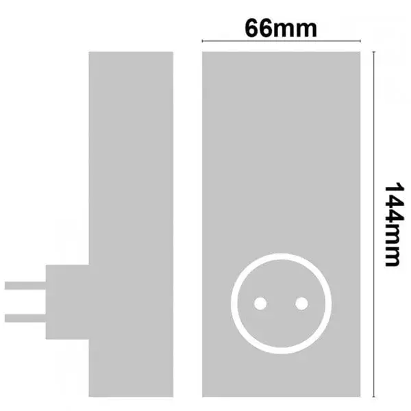 Soporte para Cable Pack 2 enchufes inteligentes 7hSevenOn Home control via App