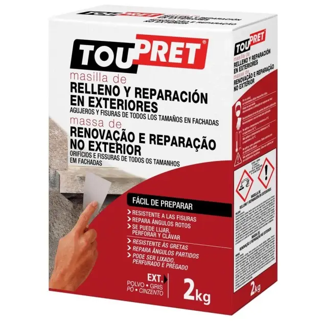 Enlucido exterior toupret 2kg