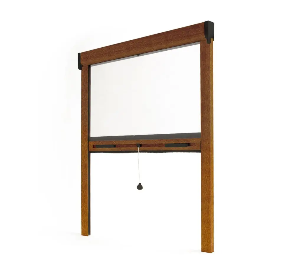 Mosquitera enrollable recortable - l 150 x al 220 cm - roble dorado Avosdim