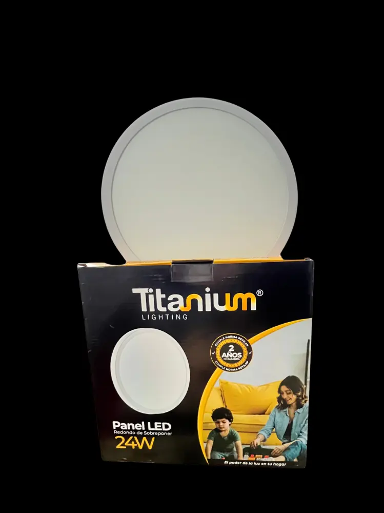 Panel redondo led de sobreponer 24w luz blanca con 4 Puertos USB