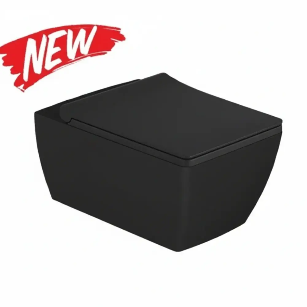 Cuvette Suspendu DURA Noir Mat -Abattant Tierno Close Réf 5331MS