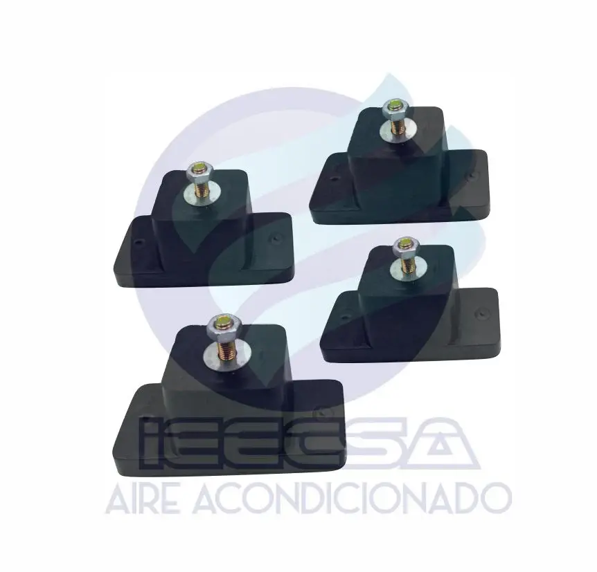 KIT DE 4 PZ BASE PARA CONDENSADOR GOMA ANTIVIBRACION 1 3 TON