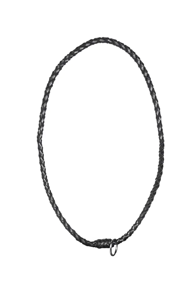 Kripton Cuerda para el cuello (Sistema 1) Cuero tejido, 15 mm Azabache 150