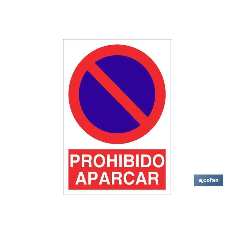 Señal poliestireno 420x297 mm. Prohibido aparcar