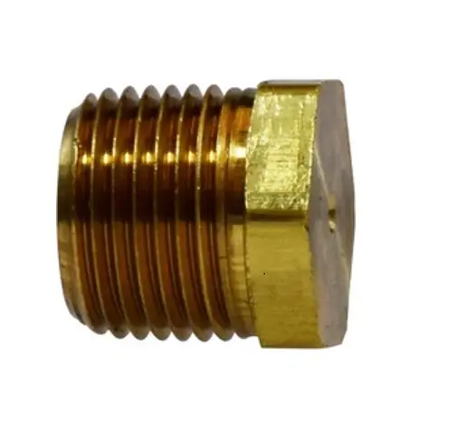 1/4" Solid Hex Head Plug Latón Fitting Pipe 28202S