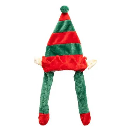 Sombrero de Navidad duende con orejas en movimiento y sonido
