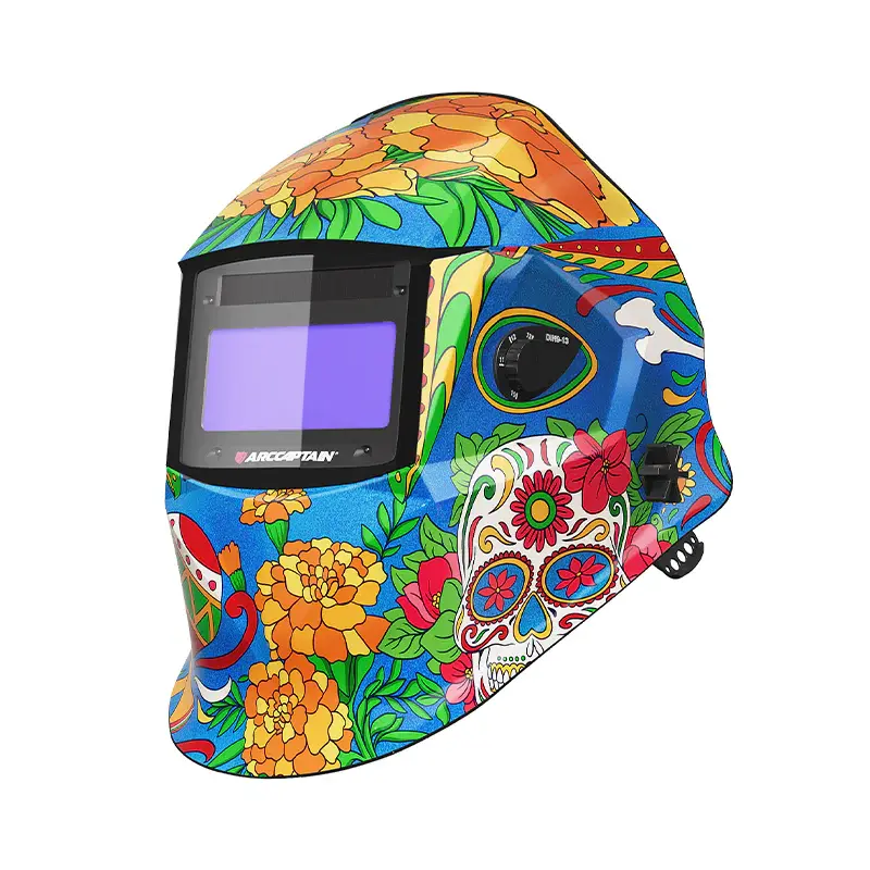 True Color Nítido View Welding Helmet Sugar Skull Print ClearLite X100