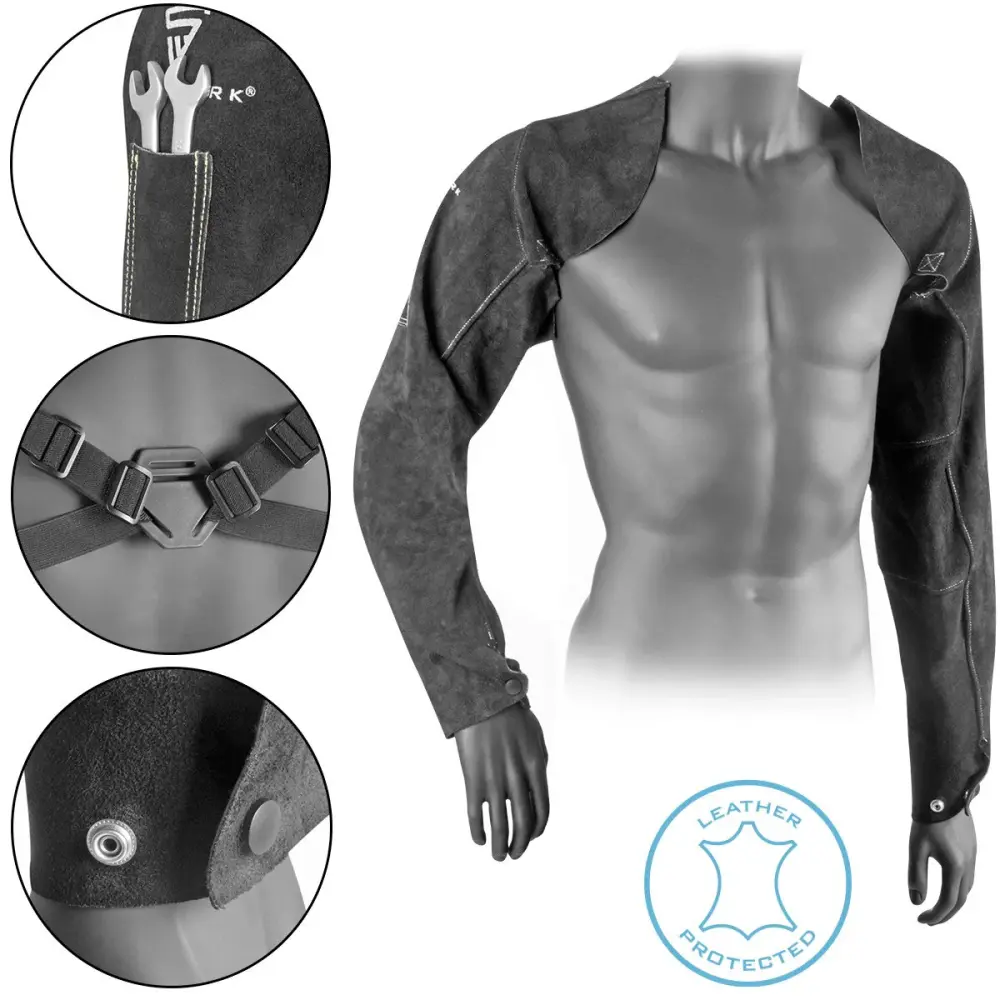 Mangas de soldadura de acero | Pasta de soldadura | | Protección de soldadura | Ropa de protección de soldadura con una ...