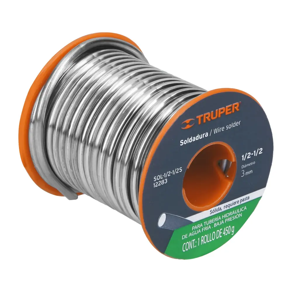 Soldadura sólida 1/2-1/2 para tuberí de baja presión, 450 g