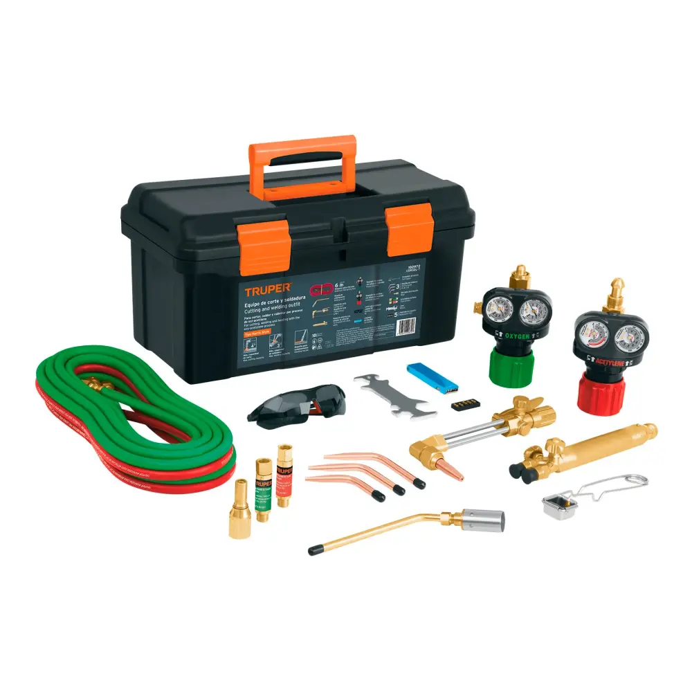 Equipo De Corte y Soldadura, Truper 102972 con 5 Boquillas Intercambiables