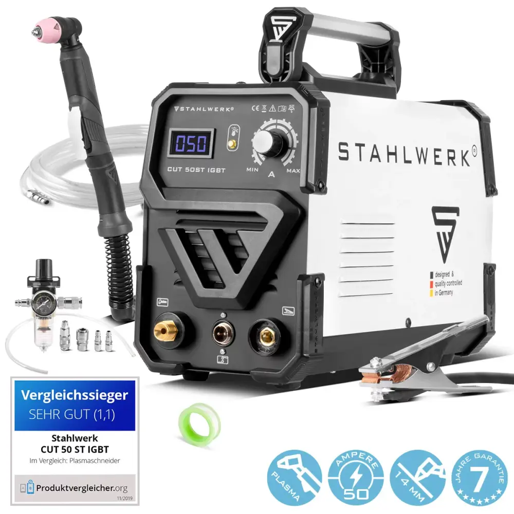 Cortador de plasma de Steelworks Corte 50 ST IGBT / Dispositivo de corte de plasma con inflamación de contacto de 50 y HF