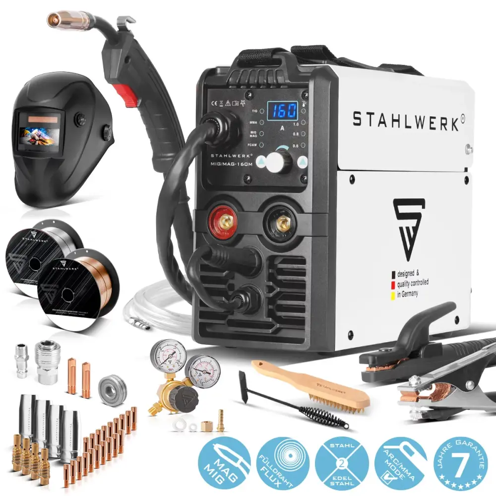 Stahlwerk Mig Mag 160 m Equipo total Dispositivo de soldadura IGBT Síngico completo 5 en 1 dispositivo combinado con 160 ...