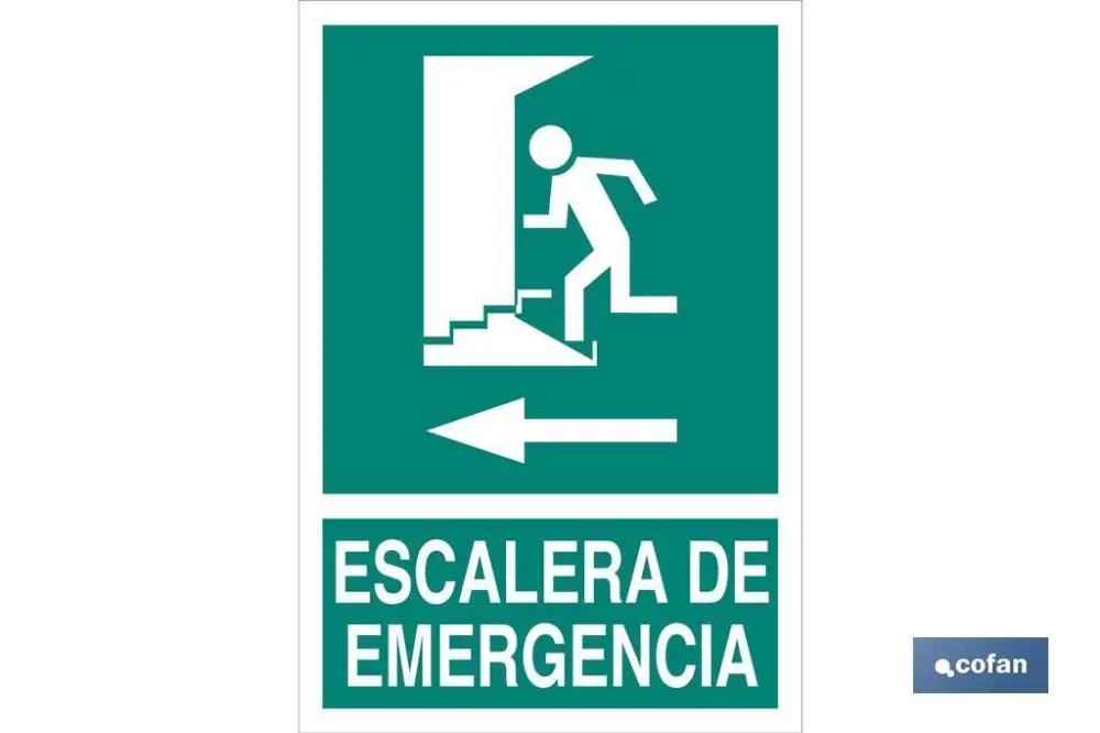 Alarma de Monóxido Señal luminiscente 210x148mm escalera de emergencia