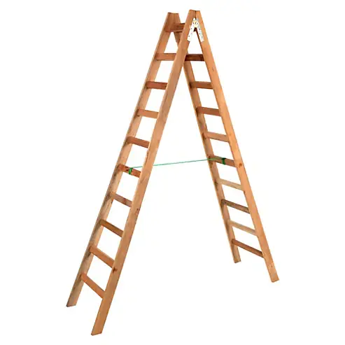 Escalera d/madera 10 pasos - Nacional con Luz de Emergencia