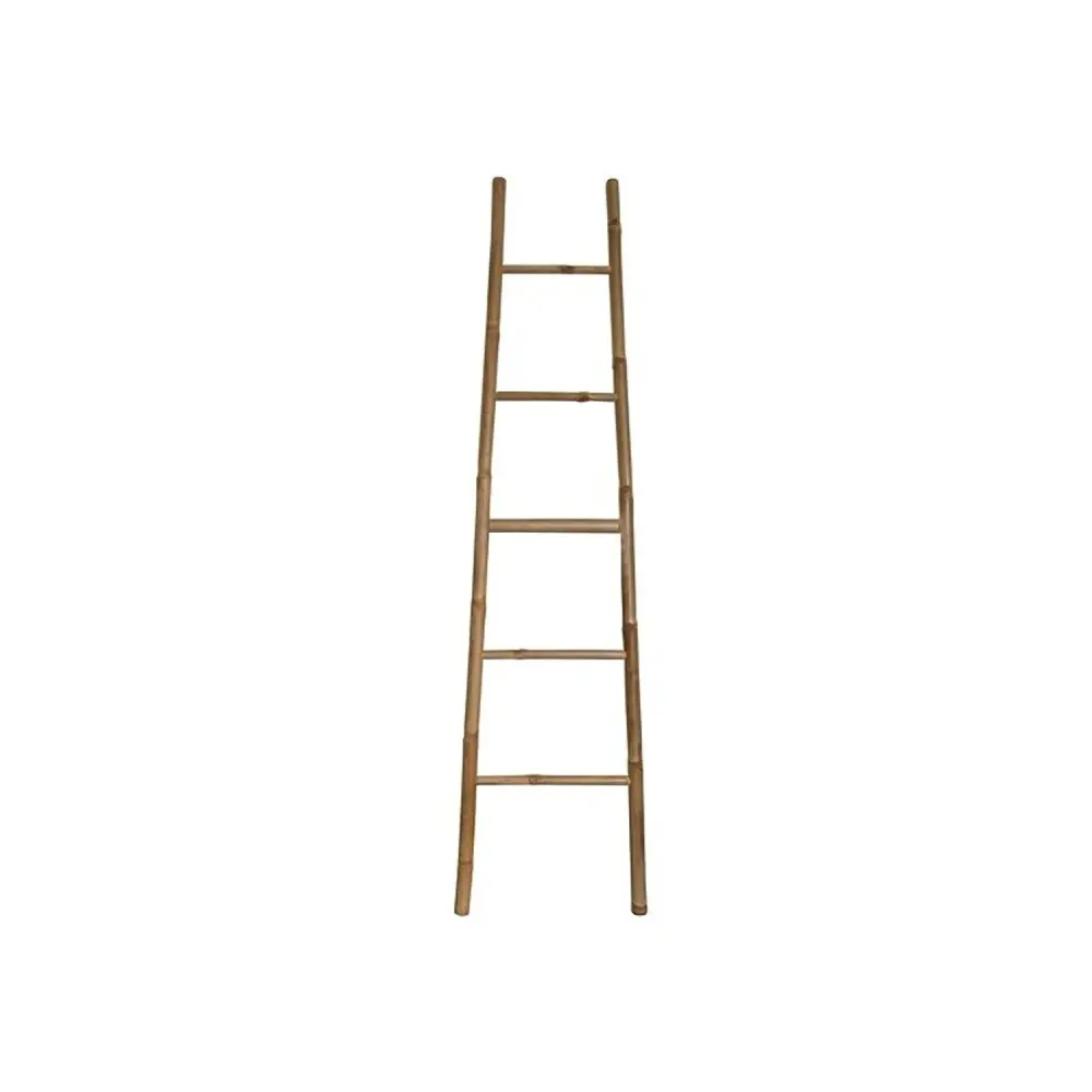 Extintor de Polvo Escalera porta toallas de 5 niveles en bambú - Marrón