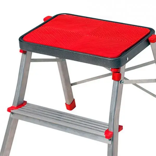 Manta Ignífuga Escalera metálica con 2 peldaños gris/rojo 69x48x50cm