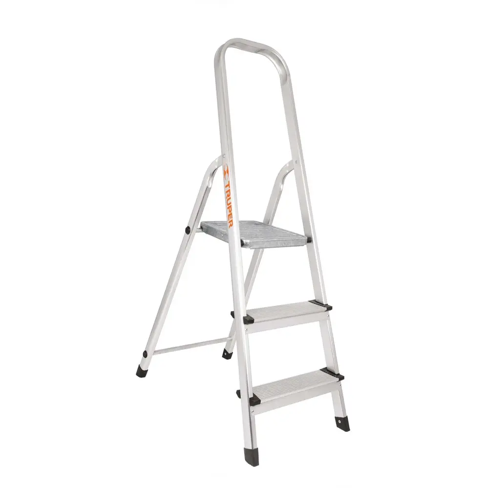 Señal de Salida ESCALERA TUBULAR PLAEGABLE, 4 PELDAÑOS, ALUMINIO TRUPER ESTU-4A