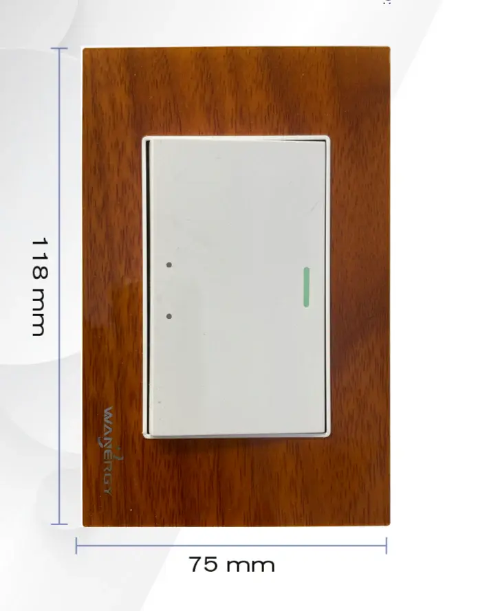 Señal de Salida Placa 1 Apagador Escalera Madera Wanergy