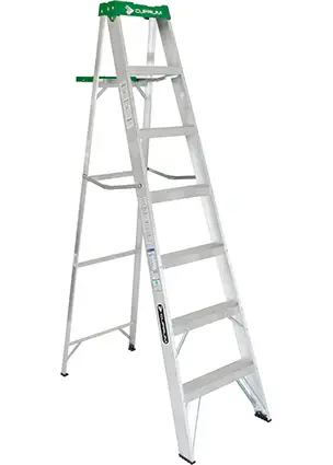 Escalera Tijera Aluminio Base C/Imán Cuprum 2213-07 Paso Ancho 30cm