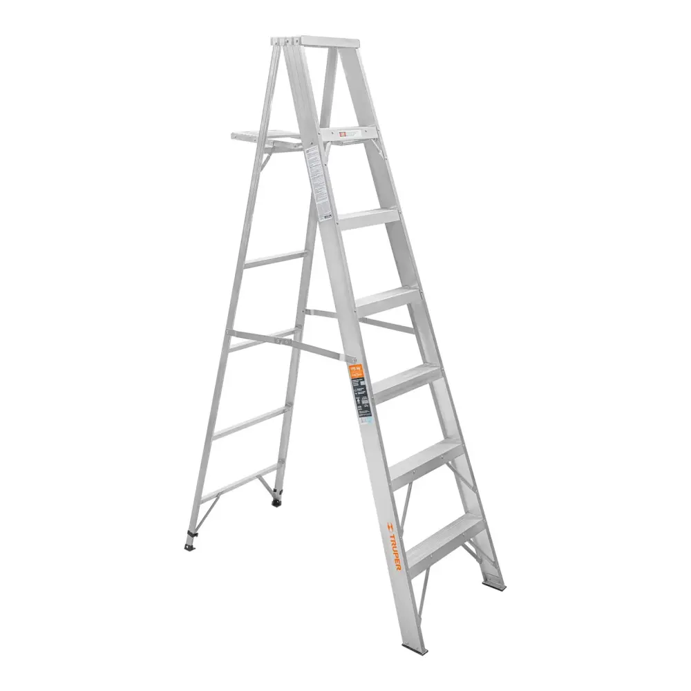 Escalera de tijera, aluminio, tipo ll, 6 escalones Capacidad 150kg