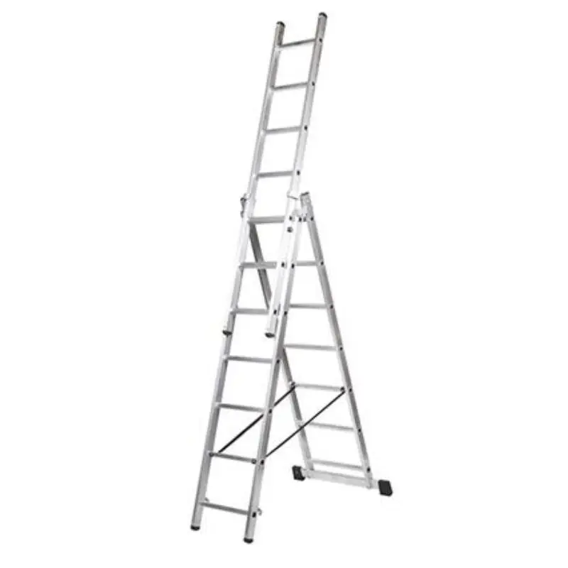 Escalera aluminio industrial triple 12 p. Kormax