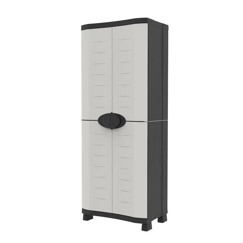 Armario Escobero 70 cm Space Saver Plastiken Negro : Edición Profesional