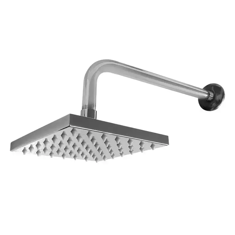 Regadera cuadrada con brazo y chapetón Dica 4513B para Carpinteros