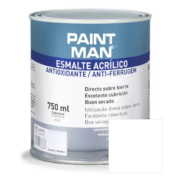 Esmalte antioxidante al agua paintman blanco 750 ml