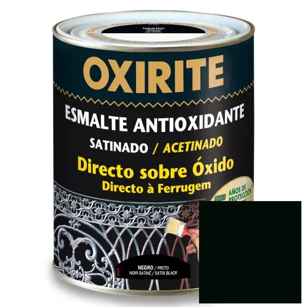 Esmalte antioxidante liso negro satinado oxirite 750 ml