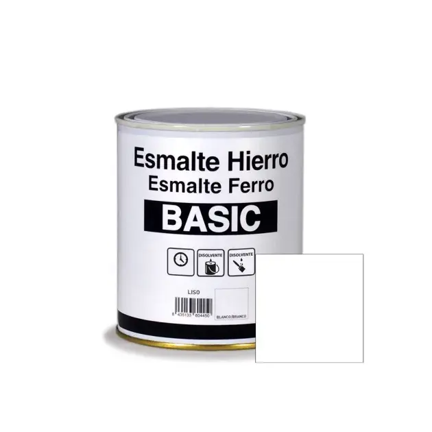 Esmalte hierro liso blanco brillante basic 750 ml