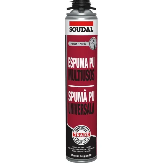 Espuma poliuretano multiusos (pistola) soudal 750 ml
