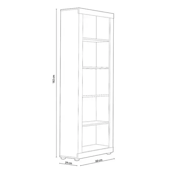 Estanterí Lara cambria 5 estantes 182x60x29 cm