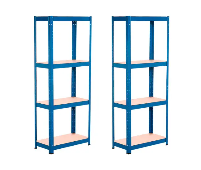 Pack 2 Estanterías Metálicas con 4 Baldas Ajustables 148x60x30cm 240Kg 7house | Fácil Ensamblaje