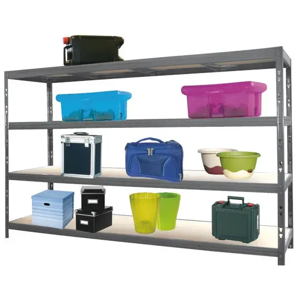 Estanterí metálica 200x200x80 cm sin tornillos