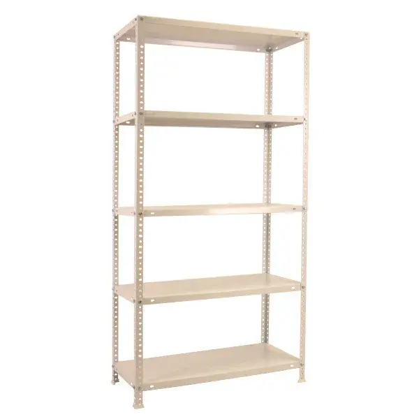 Estanterí metálica Volga blanca 180x90x40cm con tornillos