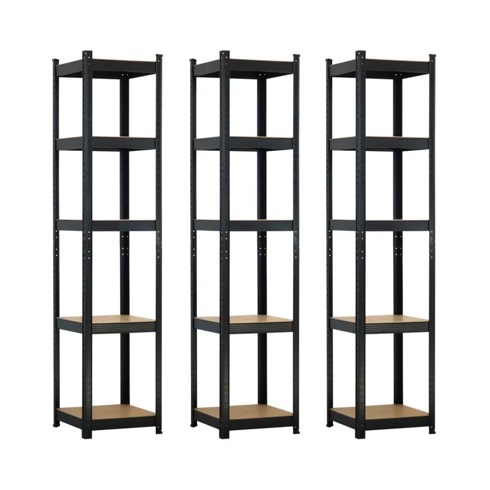 Pack 3 estanterías modulares 180x40x40cm 175kg Thinia Home