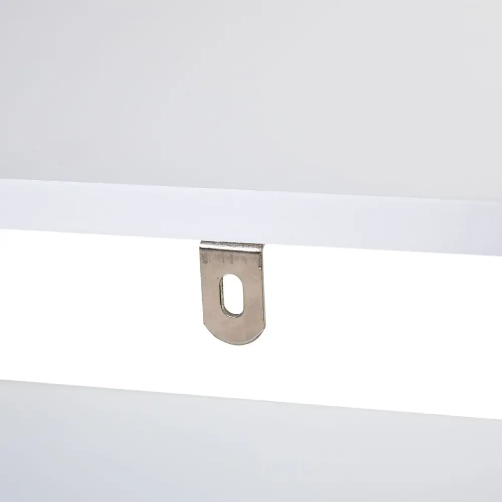 Armario para lavabo Glow Kleankin 2 armarios con estante blanco 60x60x30 cm de Acero con Recubrimiento